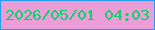 文字の大きさ：5、枠の色：269def、背景の色：ea9dd7、文字の色：0bcf69 無料ブログパーツのブログ時計