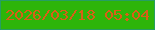 文字の大きさ：2、枠の色：269e62、背景の色：2db509、文字の色：d85f17 無料ブログパーツのブログ時計