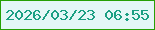文字の大きさ：5、枠の色：26a005、背景の色：e4f7f7、文字の色：1b9f83 無料ブログパーツのブログ時計