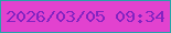 文字の大きさ：4、枠の色：26a4a9、背景の色：e242cf、文字の色：8323c1 無料ブログパーツのブログ時計