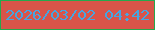 文字の大きさ：5、枠の色：26a84d、背景の色：d95449、文字の色：45a5e1 無料ブログパーツのブログ時計