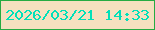 文字の大きさ：2、枠の色：26ab42、背景の色：f5e0bf、文字の色：01e0b9 無料ブログパーツのブログ時計