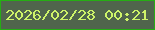 文字の大きさ：1、枠の色：26ad14、背景の色：50654c、文字の色：cef469 無料ブログパーツのブログ時計