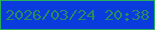 文字の大きさ：2、枠の色：26af5c、背景の色：0a3bdc、文字の色：298961 無料ブログパーツのブログ時計