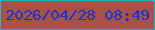 文字の大きさ：5、枠の色：26b1ce、背景の色：a65246、文字の色：1530d6 無料ブログパーツのブログ時計