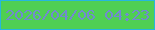 文字の大きさ：2、枠の色：26b7dd、背景の色：4fcf53、文字の色：728acf 無料ブログパーツのブログ時計