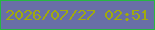 文字の大きさ：1、枠の色：26b841、背景の色：696fa6、文字の色：a1aa0c 無料ブログパーツのブログ時計