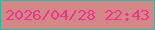 文字の大きさ：1、枠の色：26bca4、背景の色：d58687、文字の色：ec368b 無料ブログパーツのブログ時計