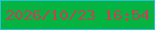 文字の大きさ：2、枠の色：26c1dd、背景の色：04b340、文字の色：bd4557 無料ブログパーツのブログ時計