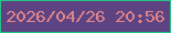 文字の大きさ：2、枠の色：26c484、背景の色：5d4382、文字の色：e18589 無料ブログパーツのブログ時計