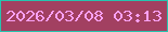 文字の大きさ：4、枠の色：26c4af、背景の色：a24061、文字の色：f8a1f4 無料ブログパーツのブログ時計