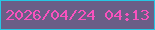 文字の大きさ：5、枠の色：26c7e4、背景の色：6a5e87、文字の色：f952be 無料ブログパーツのブログ時計