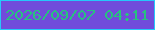 文字の大きさ：5、枠の色：26c8fa、背景の色：714cdb、文字の色：27c27f 無料ブログパーツのブログ時計