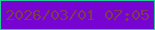 文字の大きさ：2、枠の色：26ca94、背景の色：7704d1、文字の色：7b3d50 無料ブログパーツのブログ時計
