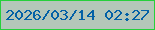 文字の大きさ：2、枠の色：26d03b、背景の色：b4c7b9、文字の色：0361a6 無料ブログパーツのブログ時計