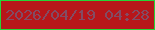 文字の大きさ：1、枠の色：26d337、背景の色：b7161a、文字の色：834c63 無料ブログパーツのブログ時計