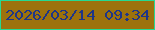 文字の大きさ：4、枠の色：26d992、背景の色：9d720d、文字の色：1e3588 無料ブログパーツのブログ時計