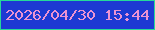 文字の大きさ：5、枠の色：26d999、背景の色：1d39d3、文字の色：ec93d2 無料ブログパーツのブログ時計