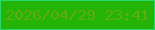 文字の大きさ：1、枠の色：26db6d、背景の色：24b406、文字の色：61ac10 無料ブログパーツのブログ時計