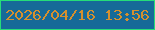 文字の大きさ：3、枠の色：26dd79、背景の色：166a98、文字の色：d5902e 無料ブログパーツのブログ時計