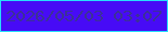 文字の大きさ：4、枠の色：26defb、背景の色：470bf6、文字の色：3c3197 無料ブログパーツのブログ時計