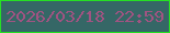 文字の大きさ：4、枠の色：26df24、背景の色：356766、文字の色：a15382 無料ブログパーツのブログ時計