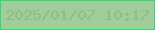 文字の大きさ：2、枠の色：26e263、背景の色：a1cc9c、文字の色：90be7f 無料ブログパーツのブログ時計