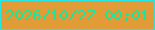 文字の大きさ：1、枠の色：26e5e4、背景の色：e19b37、文字の色：19e59d 無料ブログパーツのブログ時計