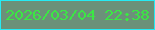 文字の大きさ：5、枠の色：26ebf4、背景の色：6b9179、文字の色：3be744 無料ブログパーツのブログ時計