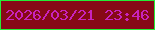文字の大きさ：3、枠の色：26ec37、背景の色：870917、文字の色：c823bd 無料ブログパーツのブログ時計