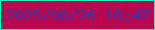 文字の大きさ：5、枠の色：26ecb7、背景の色：b7074f、文字の色：3b32a9 無料ブログパーツのブログ時計