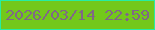文字の大きさ：4、枠の色：26eda3、背景の色：73c81b、文字の色：806887 無料ブログパーツのブログ時計
