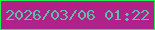 文字の大きさ：2、枠の色：26ee50、背景の色：b02289、文字の色：60bca5 無料ブログパーツのブログ時計