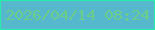 文字の大きさ：4、枠の色：26eea9、背景の色：56b8cc、文字の色：6ccc8a 無料ブログパーツのブログ時計