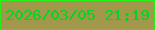文字の大きさ：2、枠の色：26f01a、背景の色：a2984c、文字の色：00d61e 無料ブログパーツのブログ時計