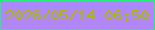 文字の大きさ：3、枠の色：26f079、背景の色：b087f9、文字の色：abbb00 無料ブログパーツのブログ時計
