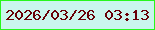文字の大きさ：1、枠の色：26f71c、背景の色：c9f6ed、文字の色：690108 無料ブログパーツのブログ時計
