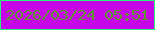 文字の大きさ：1、枠の色：26f777、背景の色：c605e9、文字の色：609631 無料ブログパーツのブログ時計