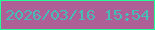 文字の大きさ：3、枠の色：26ff98、背景の色：ad5f96、文字の色：48bab7 無料ブログパーツのブログ時計