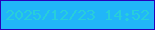 文字の大きさ：1、枠の色：2701ba、背景の色：21b6f8、文字の色：28ceda 無料ブログパーツのブログ時計