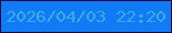 文字の大きさ：1、枠の色：270248、背景の色：117bf6、文字の色：3caae4 無料ブログパーツのブログ時計