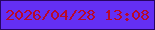文字の大きさ：5、枠の色：270564、背景の色：642ff4、文字の色：b8092a 無料ブログパーツのブログ時計