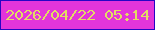 文字の大きさ：2、枠の色：2705c4、背景の色：e335da、文字の色：e2dc64 無料ブログパーツのブログ時計