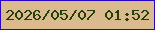 文字の大きさ：1、枠の色：2705c8、背景の色：dbbb8e、文字の色：223f0d 無料ブログパーツのブログ時計