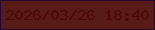 文字の大きさ：2、枠の色：27062e、背景の色：591b17、文字の色：4c090a 無料ブログパーツのブログ時計