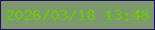 文字の大きさ：3、枠の色：270766、背景の色：7c996d、文字の色：6dca00 無料ブログパーツのブログ時計