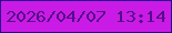 文字の大きさ：2、枠の色：270795、背景の色：ca1be6、文字の色：530e87 無料ブログパーツのブログ時計