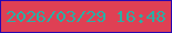 文字の大きさ：1、枠の色：2707b2、背景の色：df4054、文字の色：2caea4 無料ブログパーツのブログ時計