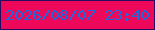 文字の大きさ：5、枠の色：270a62、背景の色：ed085a、文字の色：196adf 無料ブログパーツのブログ時計