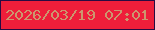 文字の大きさ：2、枠の色：270b42、背景の色：ee1e3a、文字の色：cc966e 無料ブログパーツのブログ時計